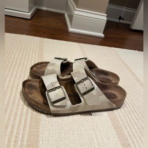 White Camo Arizona Birkenstocks